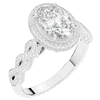 3.10CT.TW OVAL LAB DIAMOND HALO ENGAGEMENT RING - Nazarelle
