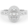 3.10CT.TW OVAL LAB DIAMOND HALO ENGAGEMENT RING - Nazarelle