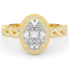 3.10CT.TW OVAL LAB DIAMOND HALO ENGAGEMENT RING - Nazarelle