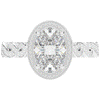 3.10CT.TW OVAL LAB DIAMOND HALO ENGAGEMENT RING - Nazarelle