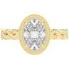 3.10CT.TW OVAL LAB DIAMOND HALO ENGAGEMENT RING - Nazarelle