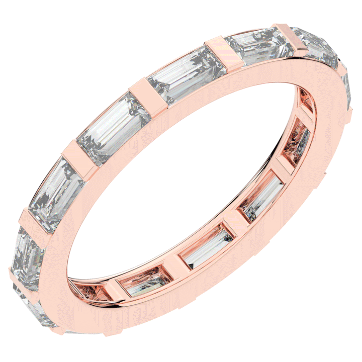 1.30CT.TW BAGUETTE LAB DIAMOND SHARED PRONG ETERNITY WEDDING BAND - Nazarelle
