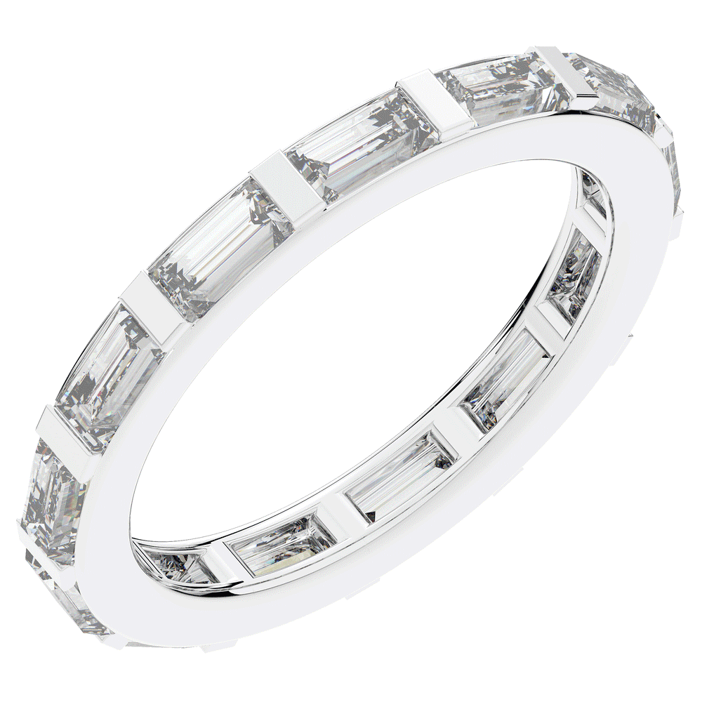 1.30CT.TW BAGUETTE LAB DIAMOND SHARED PRONG ETERNITY WEDDING BAND - Nazarelle