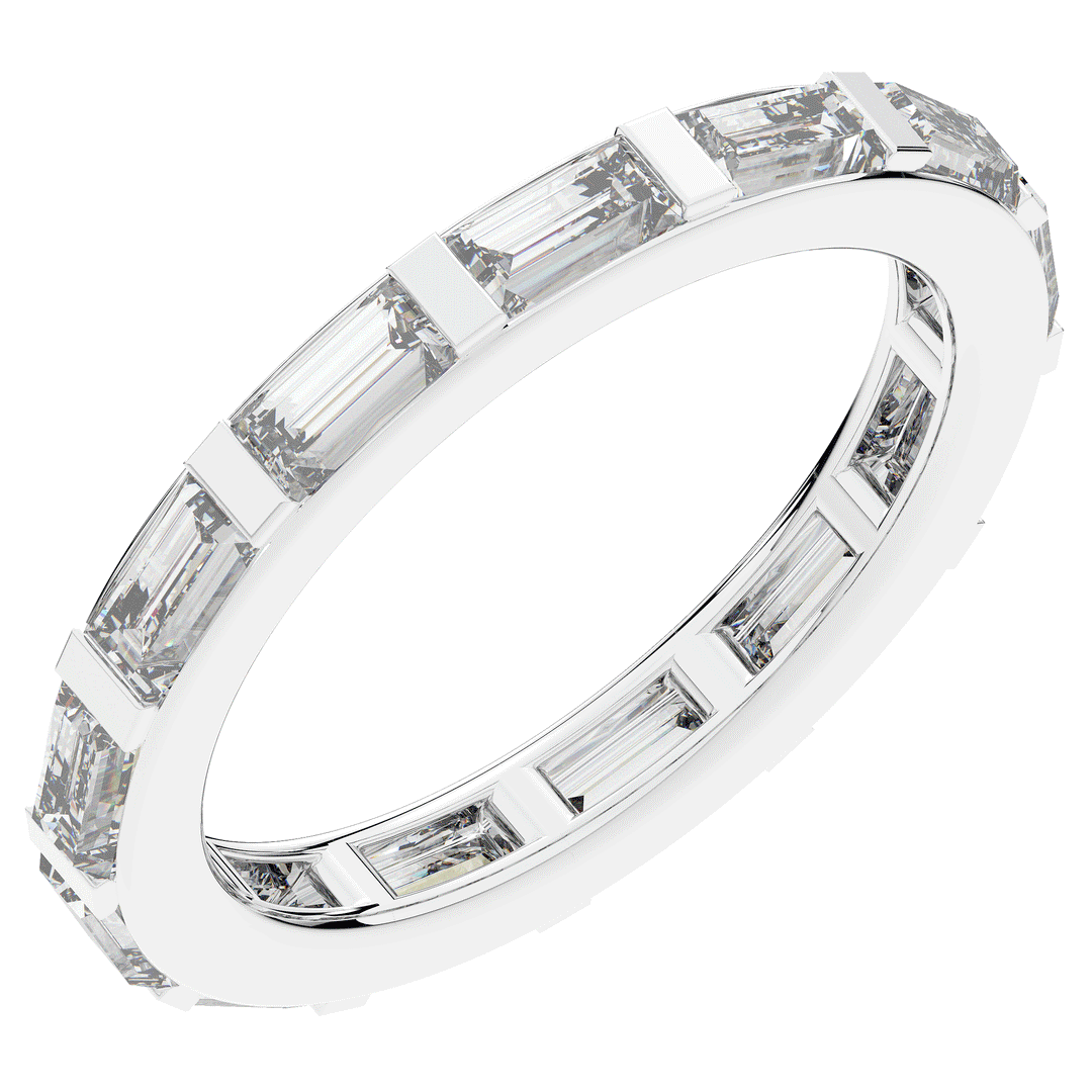 1.30CT.TW BAGUETTE LAB DIAMOND SHARED PRONG ETERNITY WEDDING BAND - Nazarelle