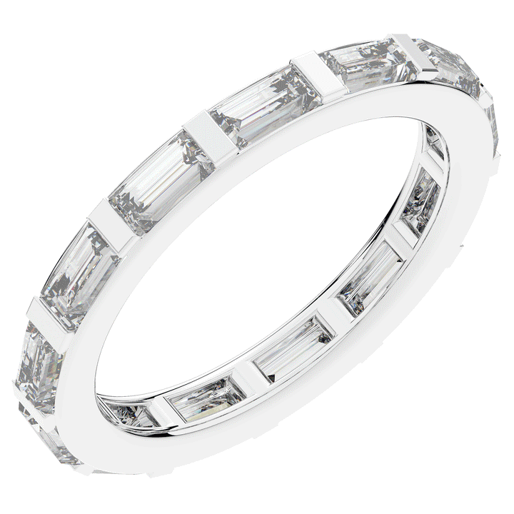 1.30CT.TW BAGUETTE LAB DIAMOND SHARED PRONG ETERNITY WEDDING BAND - Nazarelle