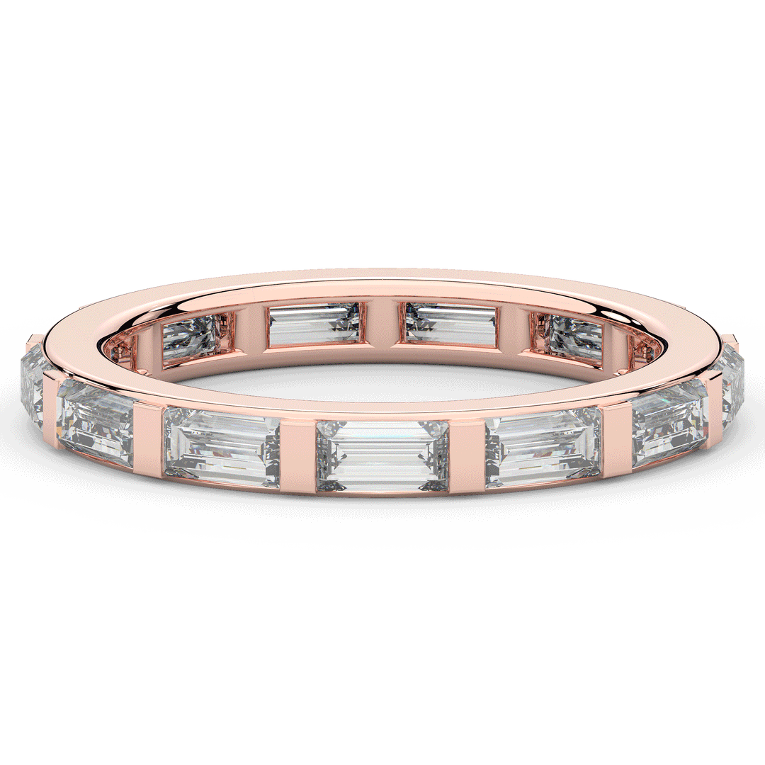 1.30CT.TW BAGUETTE LAB DIAMOND SHARED PRONG ETERNITY WEDDING BAND - Nazarelle
