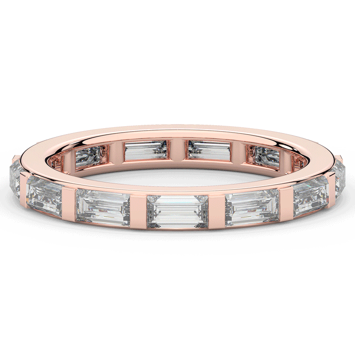 1.30CT.TW BAGUETTE LAB DIAMOND SHARED PRONG ETERNITY WEDDING BAND - Nazarelle