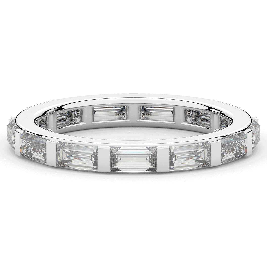 1.30CT.TW BAGUETTE LAB DIAMOND SHARED PRONG ETERNITY WEDDING BAND - Nazarelle