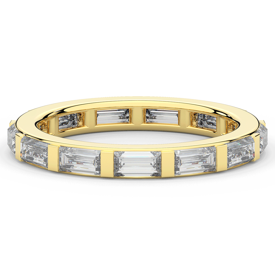 1.30CT.TW BAGUETTE LAB DIAMOND SHARED PRONG ETERNITY WEDDING BAND - Nazarelle