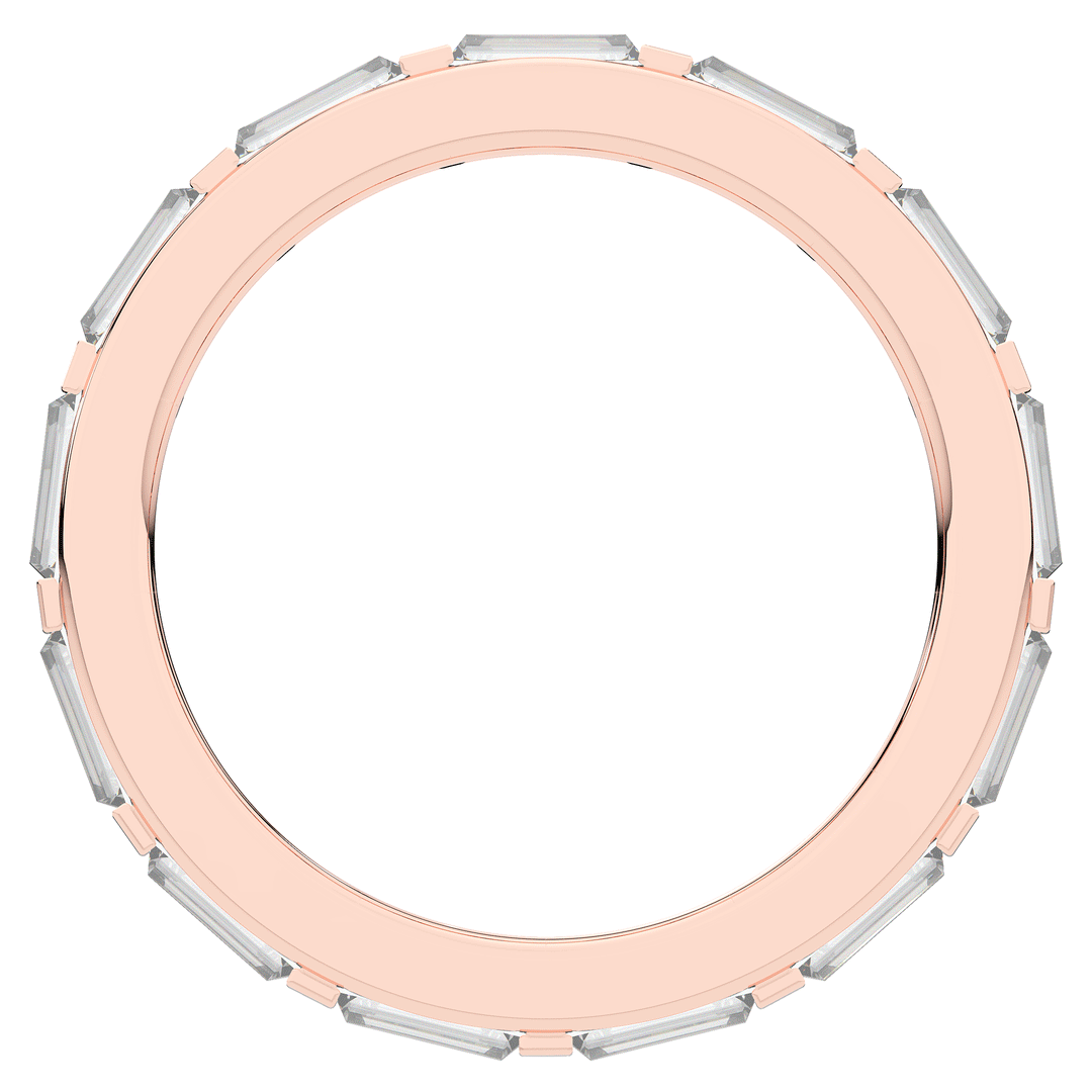 1.30CT.TW BAGUETTE LAB DIAMOND SHARED PRONG ETERNITY WEDDING BAND - Nazarelle
