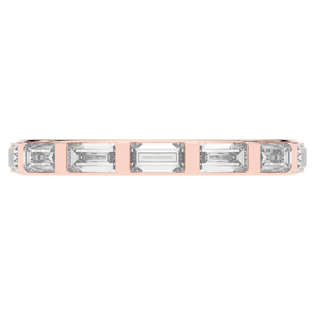 1.30CT.TW BAGUETTE LAB DIAMOND SHARED PRONG ETERNITY WEDDING BAND - Nazarelle