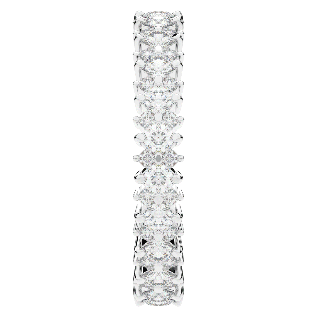 1.10CT.TW ROUND LAB DIAMOND SHARED PRONG ETERNITY WEDDING BAND - Nazarelle