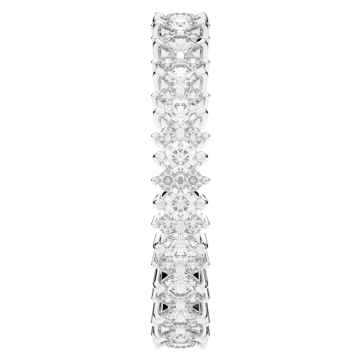 1.10CT.TW ROUND LAB DIAMOND SHARED PRONG ETERNITY WEDDING BAND - Nazarelle