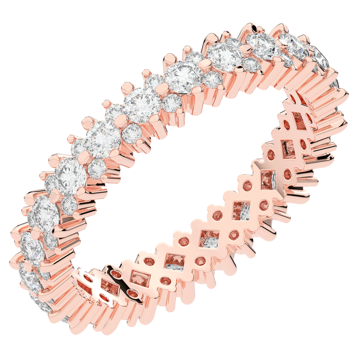 1.10CT.TW ROUND LAB DIAMOND SHARED PRONG ETERNITY WEDDING BAND - Nazarelle