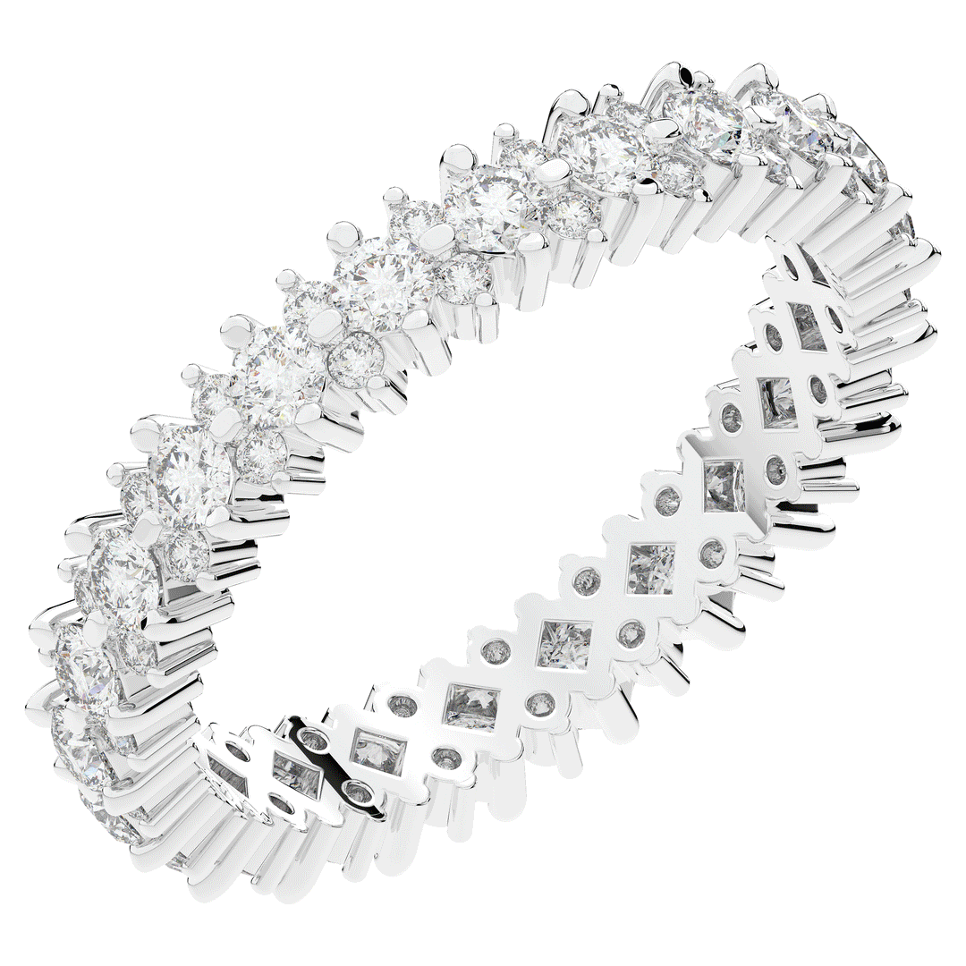 1.10CT.TW ROUND LAB DIAMOND SHARED PRONG ETERNITY WEDDING BAND - Nazarelle