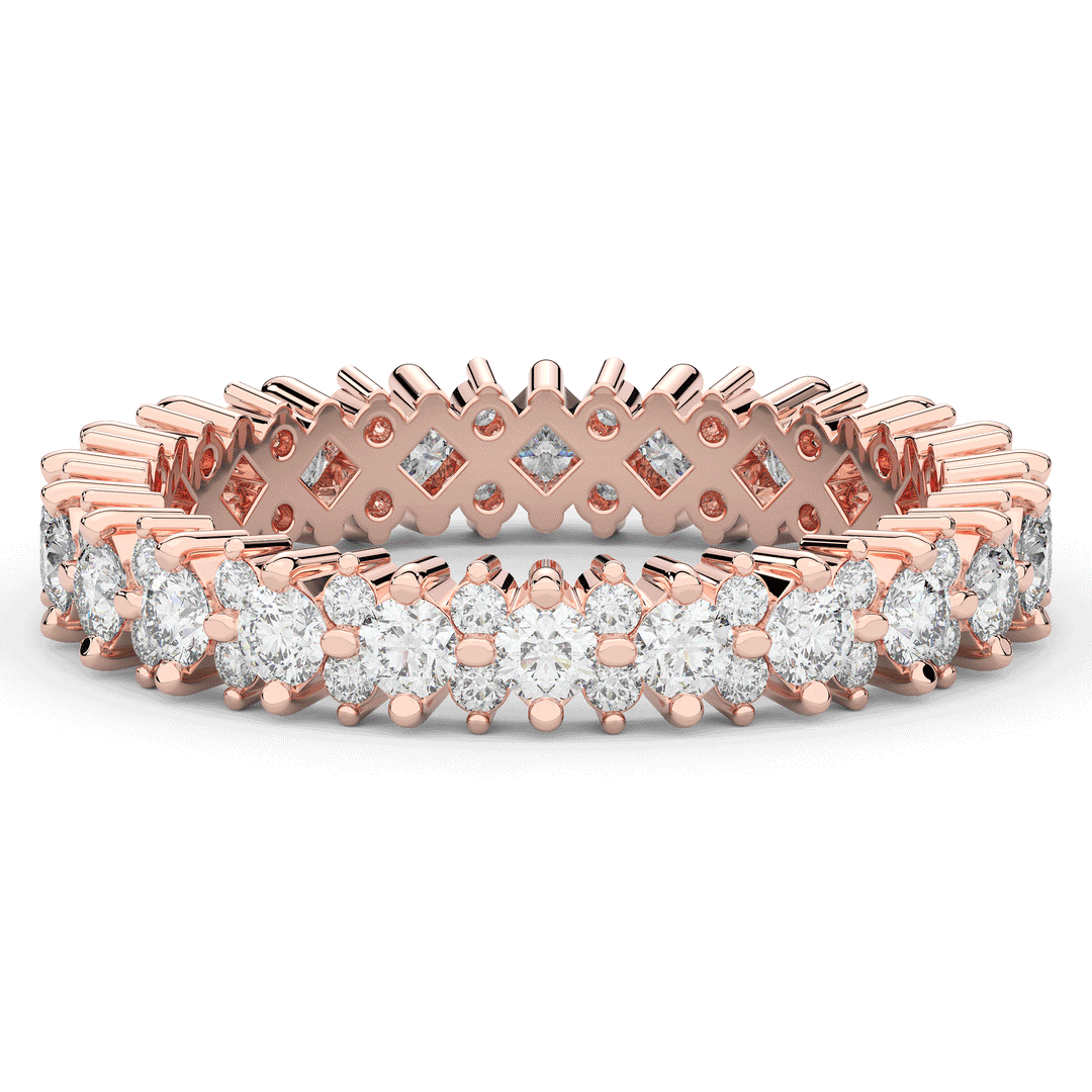 1.10CT.TW ROUND LAB DIAMOND SHARED PRONG ETERNITY WEDDING BAND - Nazarelle