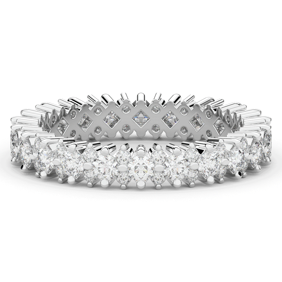 1.10CT.TW ROUND LAB DIAMOND SHARED PRONG ETERNITY WEDDING BAND - Nazarelle