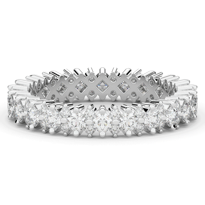 1.10CT.TW ROUND LAB DIAMOND SHARED PRONG ETERNITY WEDDING BAND - Nazarelle