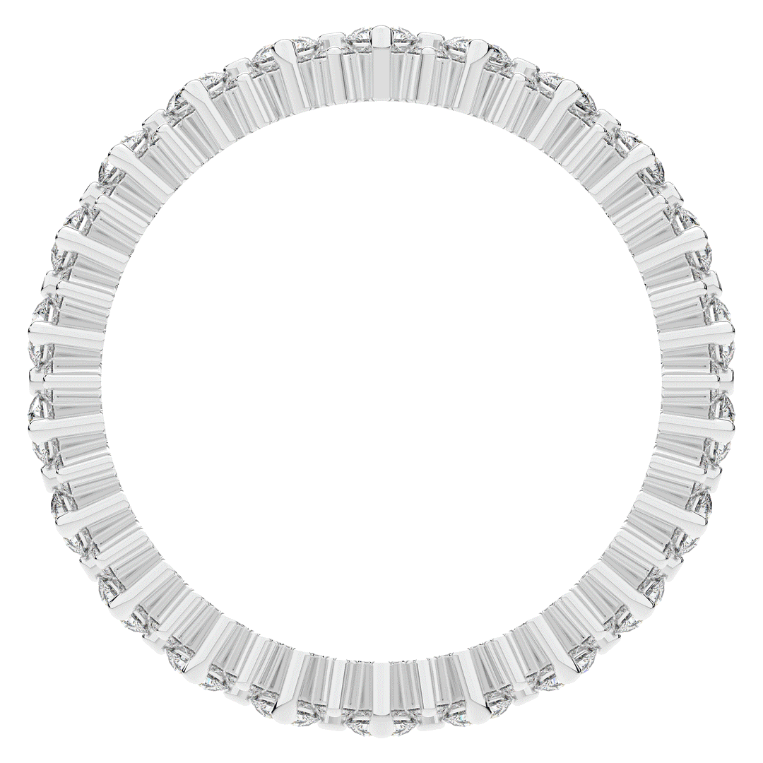 1.10CT.TW ROUND LAB DIAMOND SHARED PRONG ETERNITY WEDDING BAND - Nazarelle
