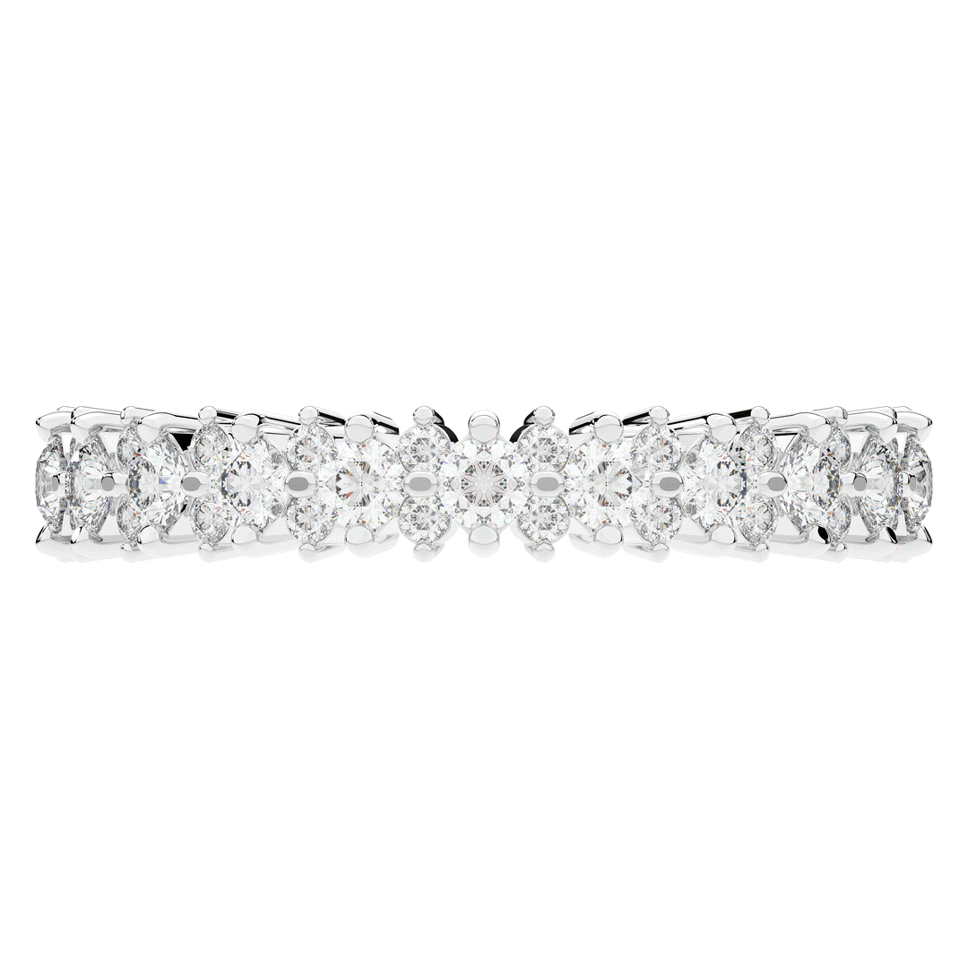 1.10CT.TW ROUND LAB DIAMOND SHARED PRONG ETERNITY WEDDING BAND - Nazarelle