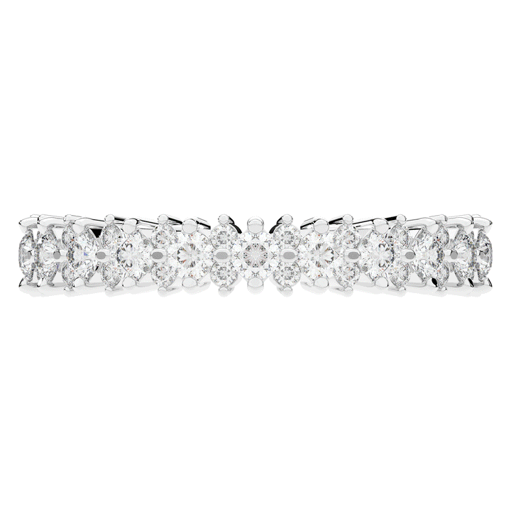 1.10CT.TW ROUND LAB DIAMOND SHARED PRONG ETERNITY WEDDING BAND - Nazarelle