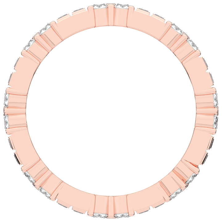 2.00CT.TW BAGUETTE AND ROUND LAB DIAMOND ETERNITY WEDDING BAND - Nazarelle