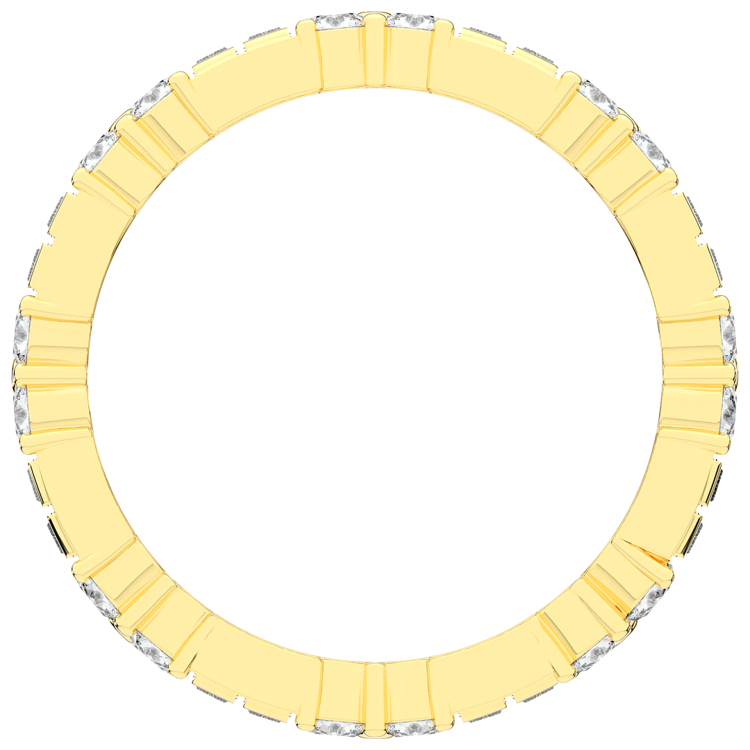 2.00CT.TW BAGUETTE AND ROUND LAB DIAMOND ETERNITY WEDDING BAND - Nazarelle