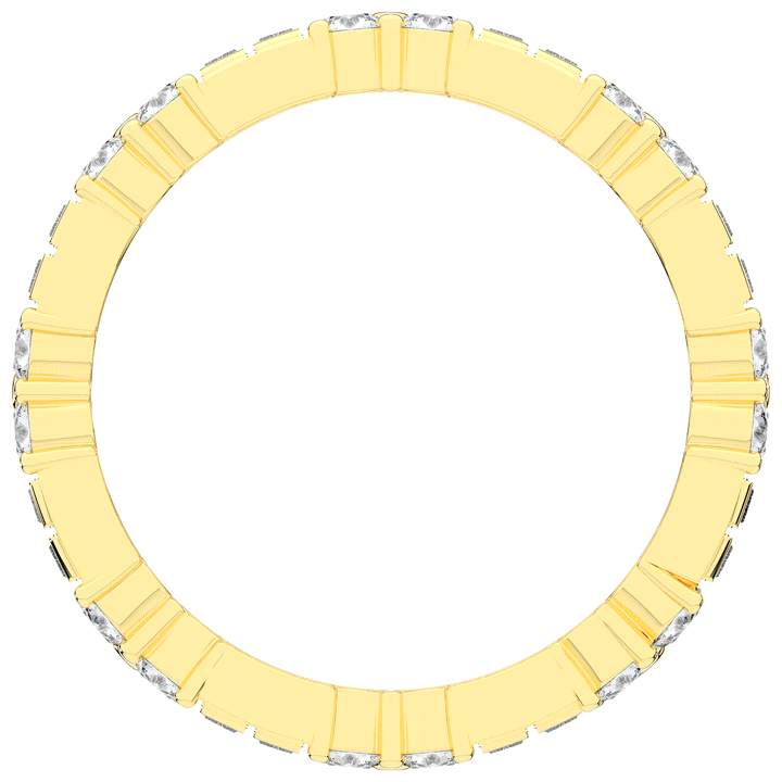 2.00CT.TW BAGUETTE AND ROUND LAB DIAMOND ETERNITY WEDDING BAND - Nazarelle