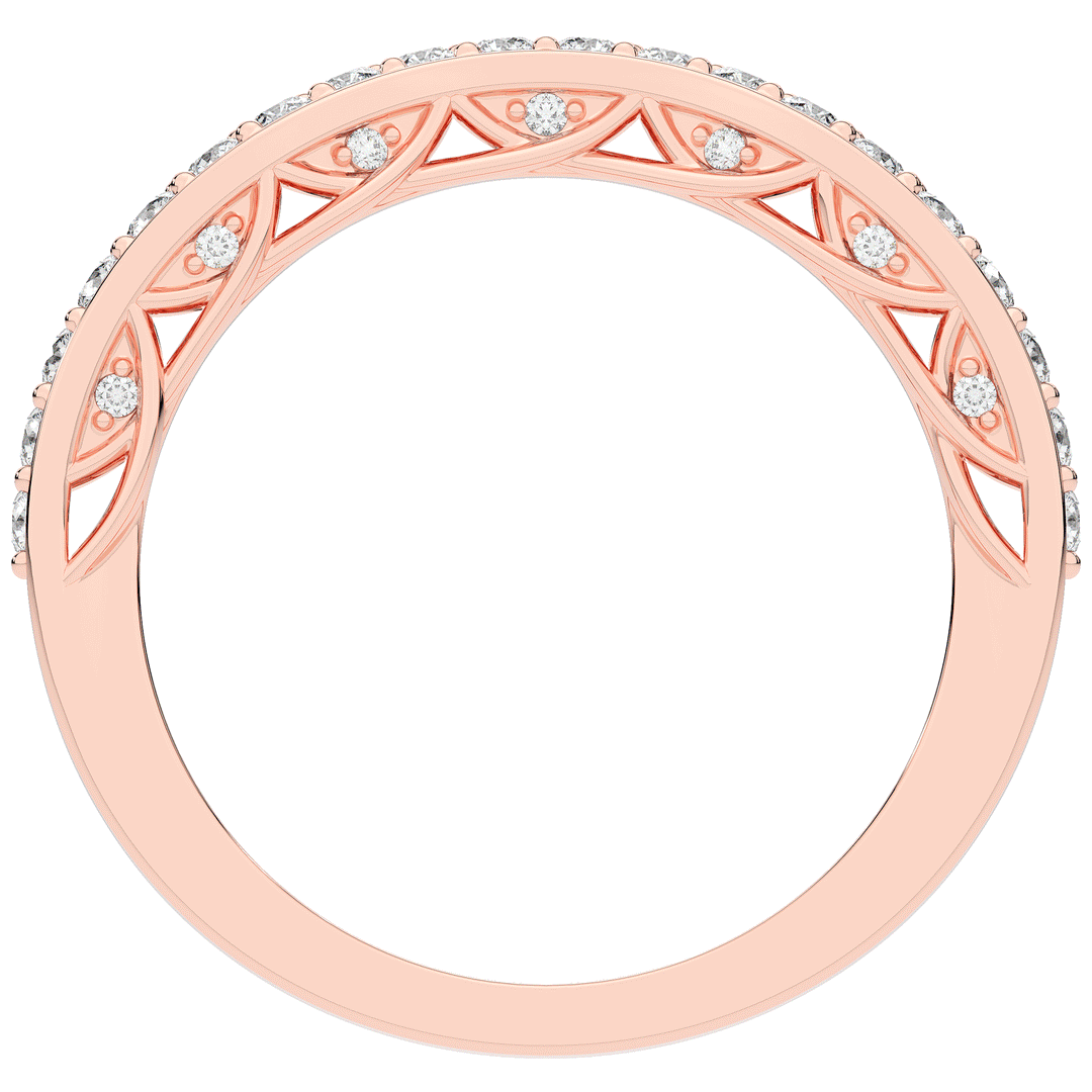 0.35CT.TW ROUND LAB DIAMOND CONTOUR WEDDING BAND - Nazarelle