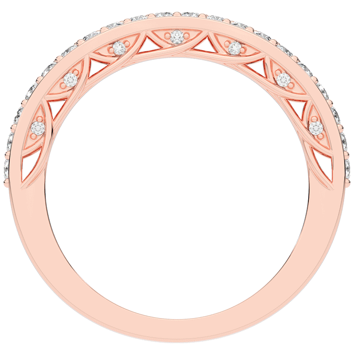 0.35CT.TW ROUND LAB DIAMOND CONTOUR WEDDING BAND - Nazarelle