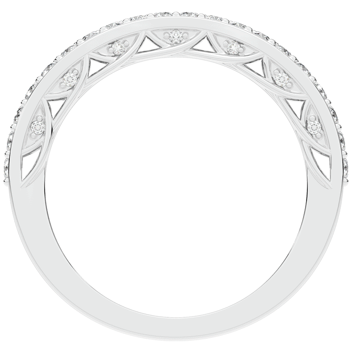 0.35CT.TW ROUND LAB DIAMOND CONTOUR WEDDING BAND - Nazarelle