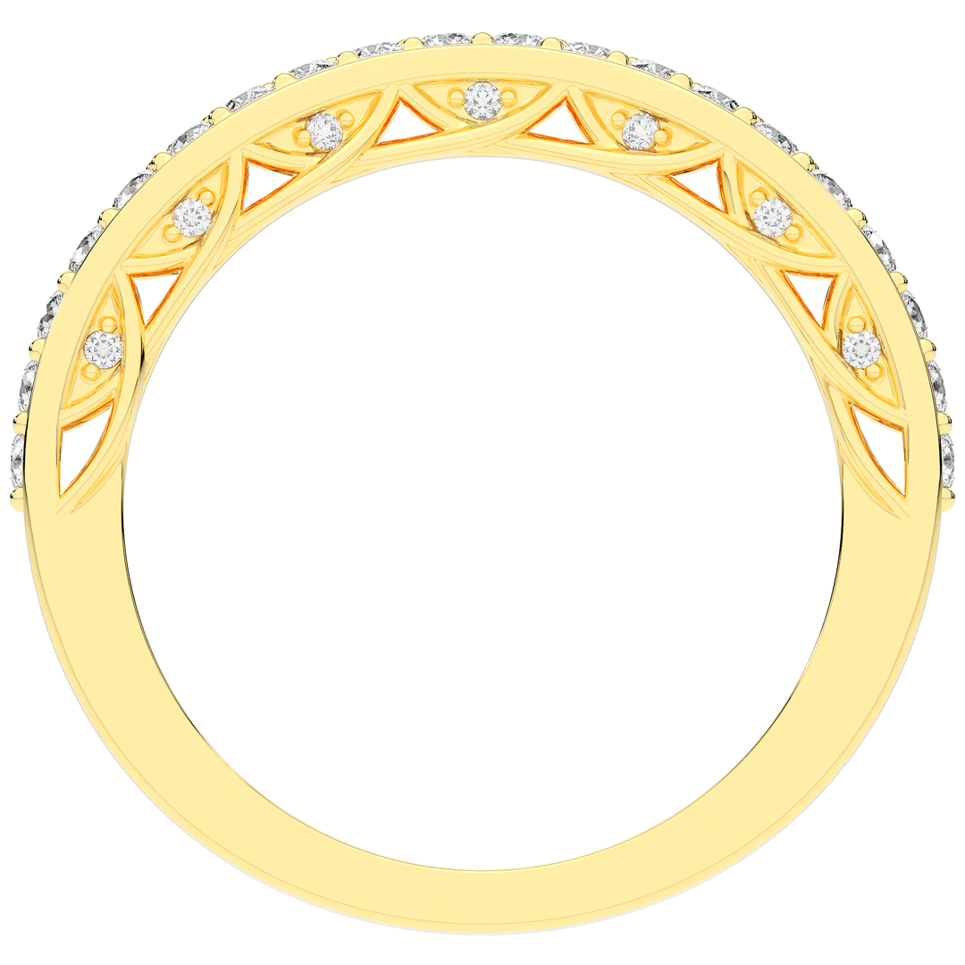 0.35CT.TW ROUND LAB DIAMOND CONTOUR WEDDING BAND - Nazarelle