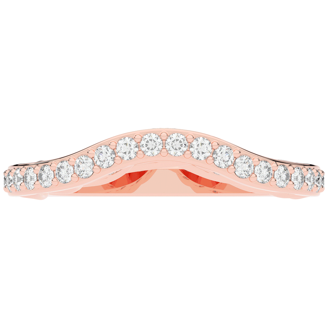 0.35CT.TW ROUND LAB DIAMOND CONTOUR WEDDING BAND - Nazarelle