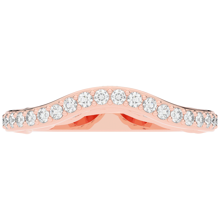0.35CT.TW ROUND LAB DIAMOND CONTOUR WEDDING BAND - Nazarelle