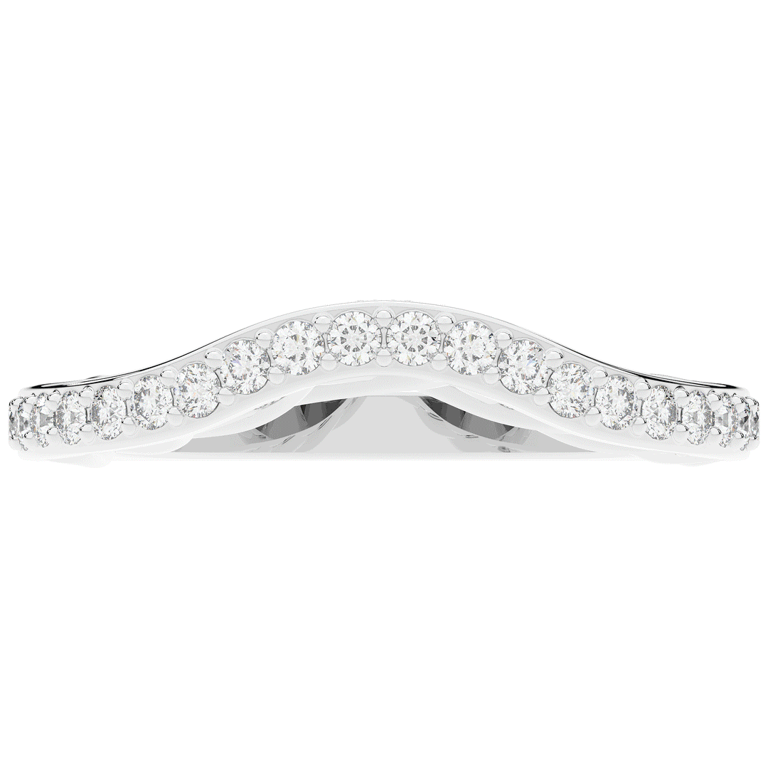 0.35CT.TW ROUND LAB DIAMOND CONTOUR WEDDING BAND - Nazarelle