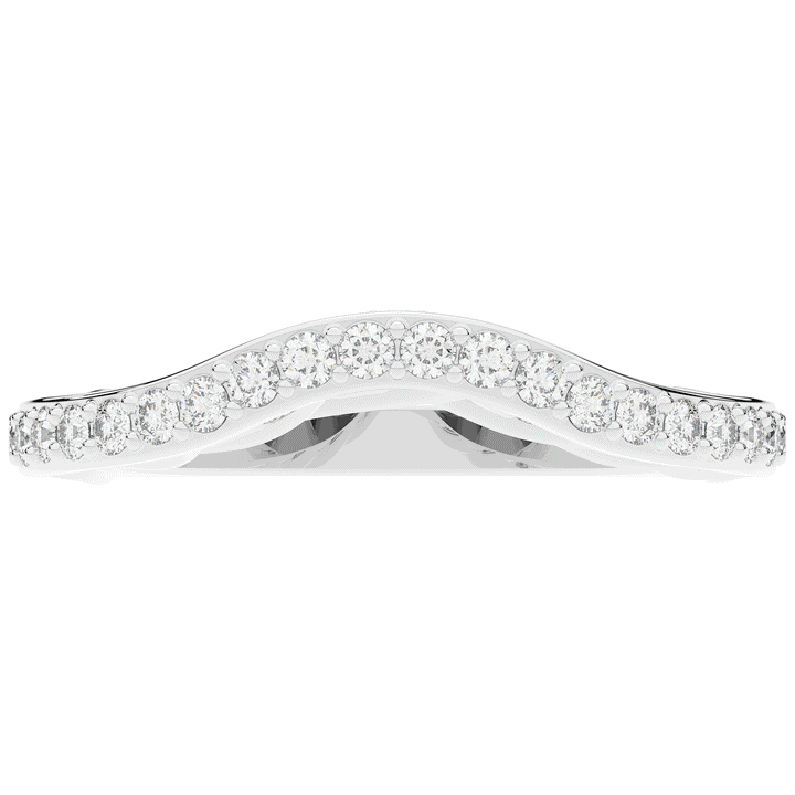 0.35CT.TW ROUND LAB DIAMOND CONTOUR WEDDING BAND - Nazarelle