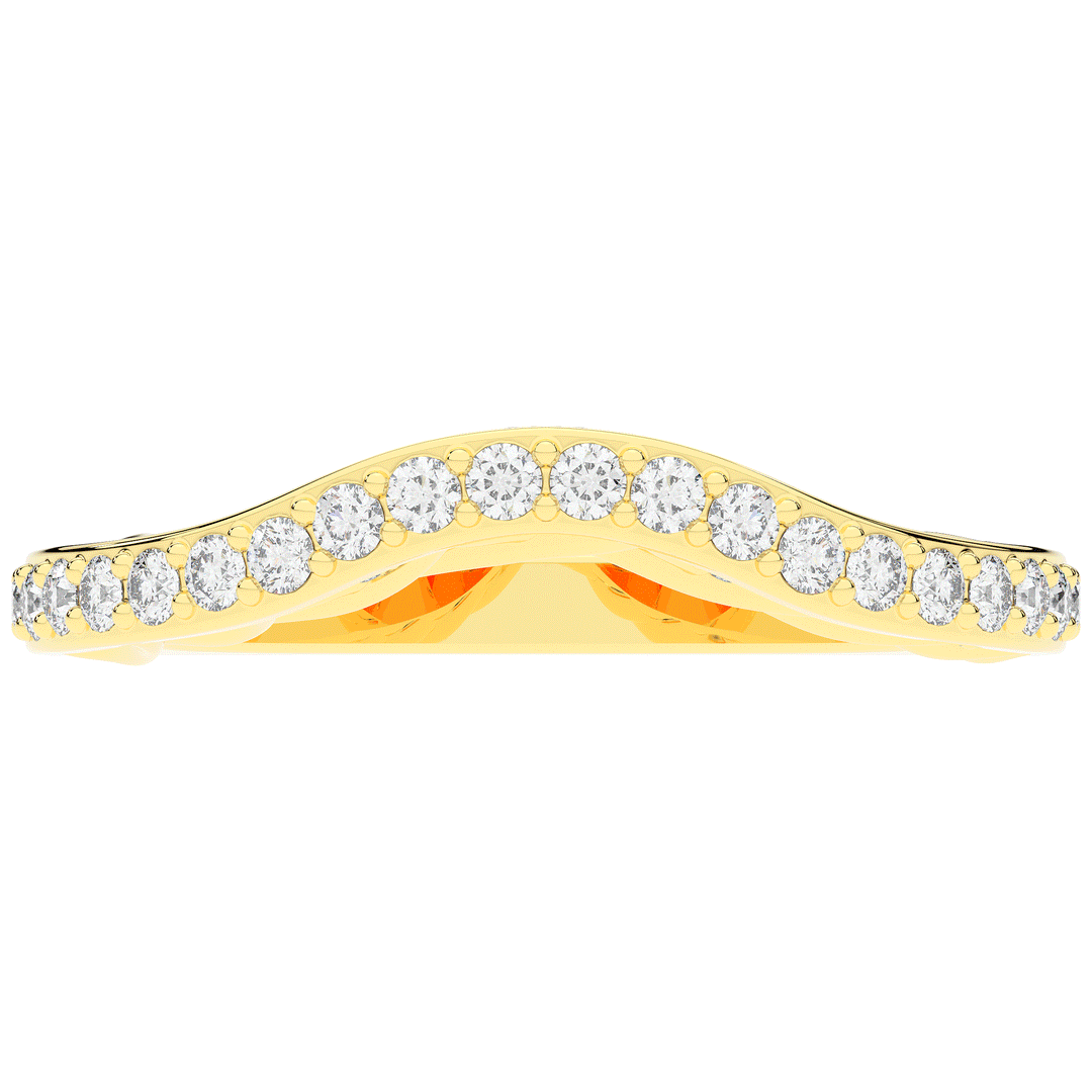 0.35CT.TW ROUND LAB DIAMOND CONTOUR WEDDING BAND - Nazarelle