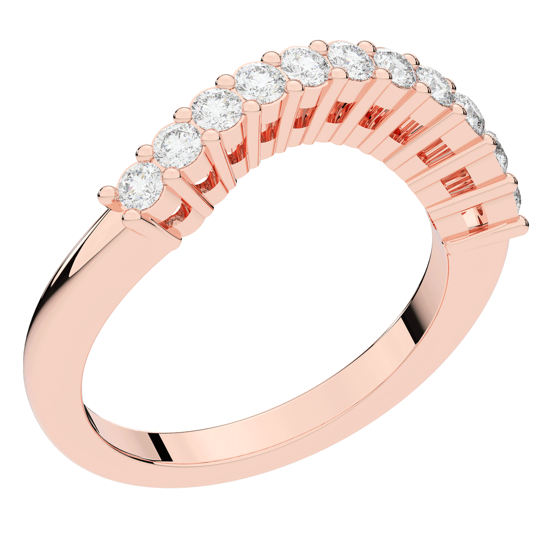 0.30CT.TW ROUND LAB DIAMOND CONTOUR WEDDING BAND - Nazarelle