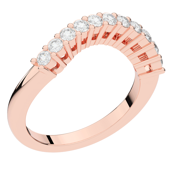 0.30CT.TW ROUND LAB DIAMOND CONTOUR WEDDING BAND - Nazarelle