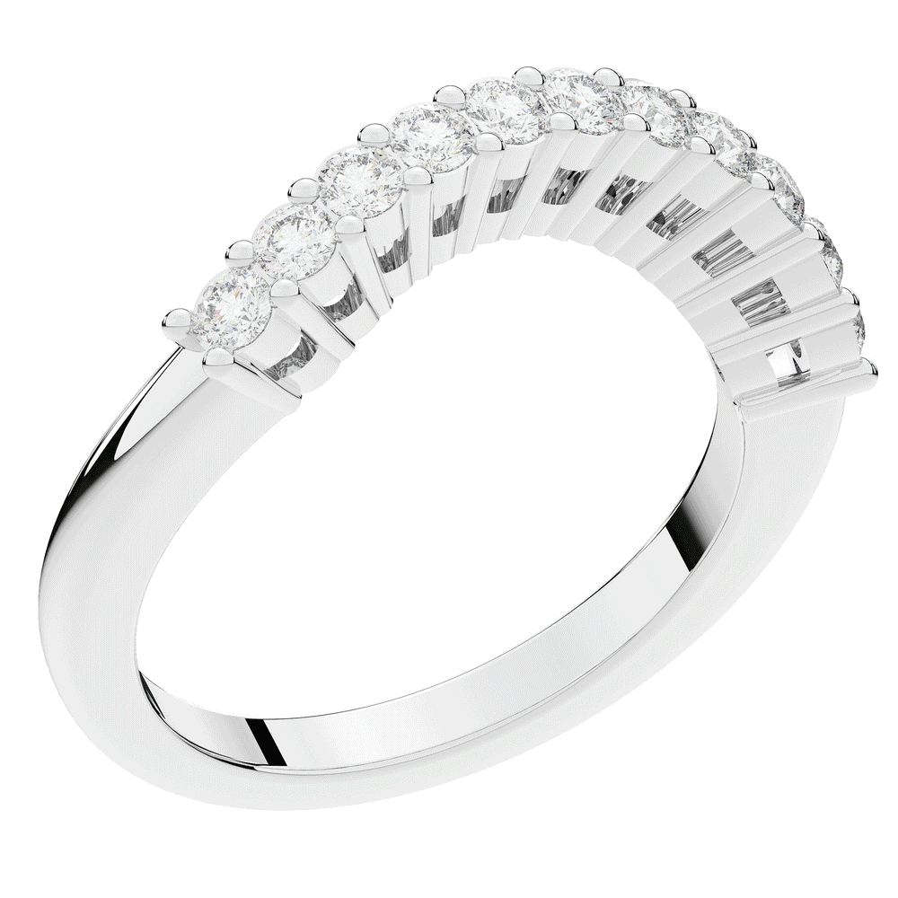 0.30CT.TW ROUND LAB DIAMOND CONTOUR WEDDING BAND - Nazarelle