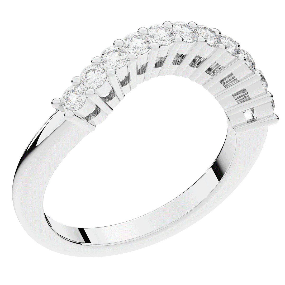 0.30CT.TW ROUND LAB DIAMOND CONTOUR WEDDING BAND - Nazarelle