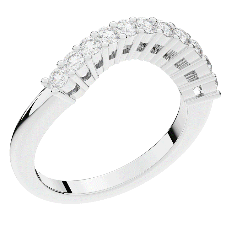 0.30CT.TW ROUND LAB DIAMOND CONTOUR WEDDING BAND - Nazarelle