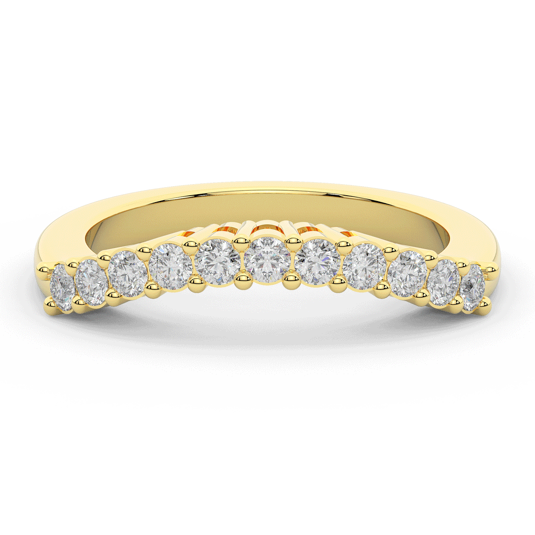 0.30CT.TW ROUND LAB DIAMOND CONTOUR WEDDING BAND - Nazarelle