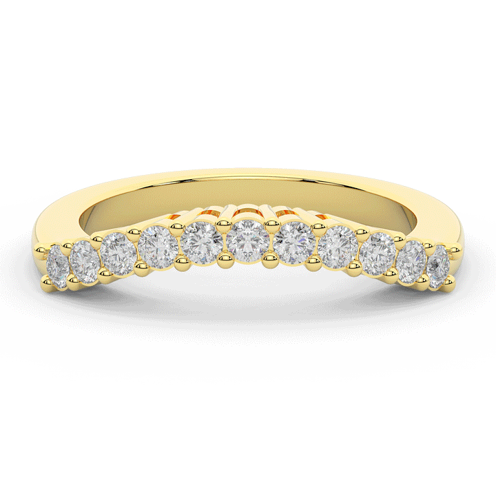 0.30CT.TW ROUND LAB DIAMOND CONTOUR WEDDING BAND - Nazarelle