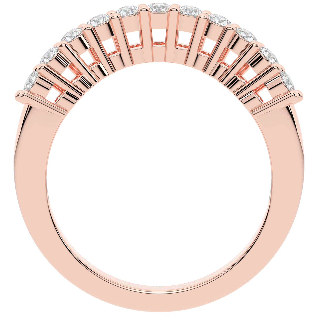 0.30CT.TW ROUND LAB DIAMOND CONTOUR WEDDING BAND - Nazarelle