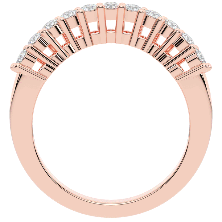 0.30CT.TW ROUND LAB DIAMOND CONTOUR WEDDING BAND - Nazarelle