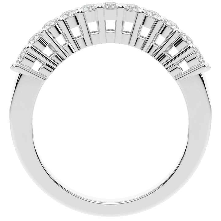 0.30CT.TW ROUND LAB DIAMOND CONTOUR WEDDING BAND - Nazarelle