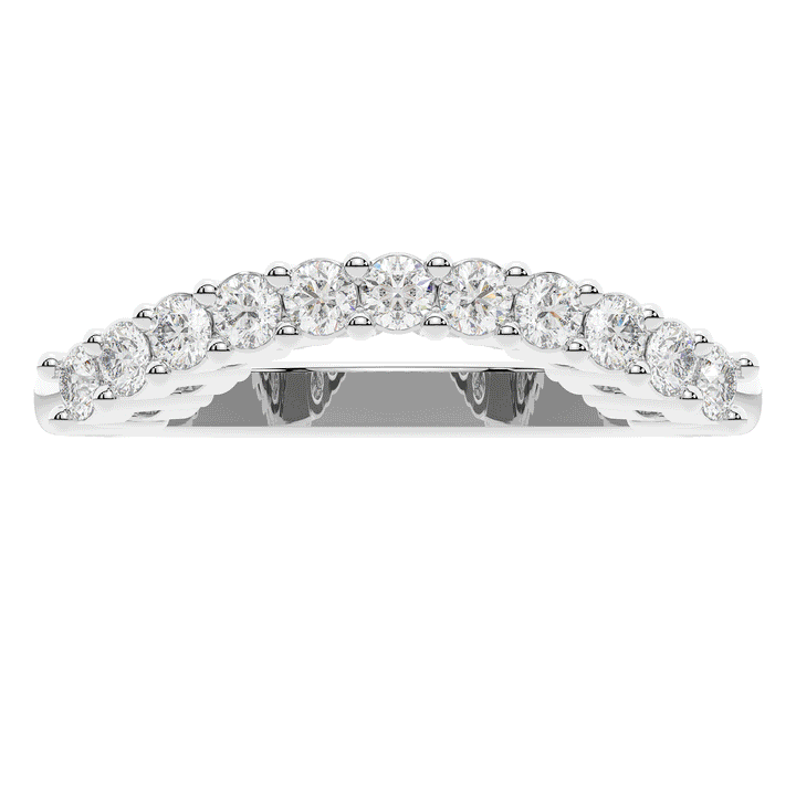 0.30CT.TW ROUND LAB DIAMOND CONTOUR WEDDING BAND - Nazarelle