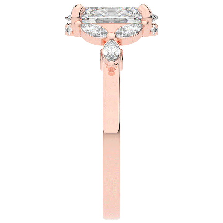 2.85CT.TW OVAL LAB DIAMOND ENGAGEMENT RING - Nazarelle