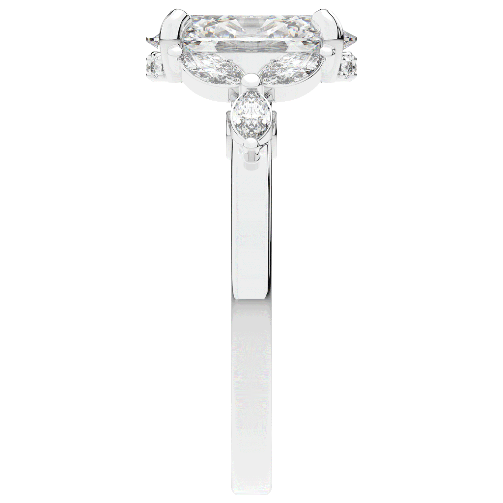 2.85CT.TW OVAL LAB DIAMOND ENGAGEMENT RING - Nazarelle